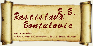 Rastislava Bontulović vizit kartica